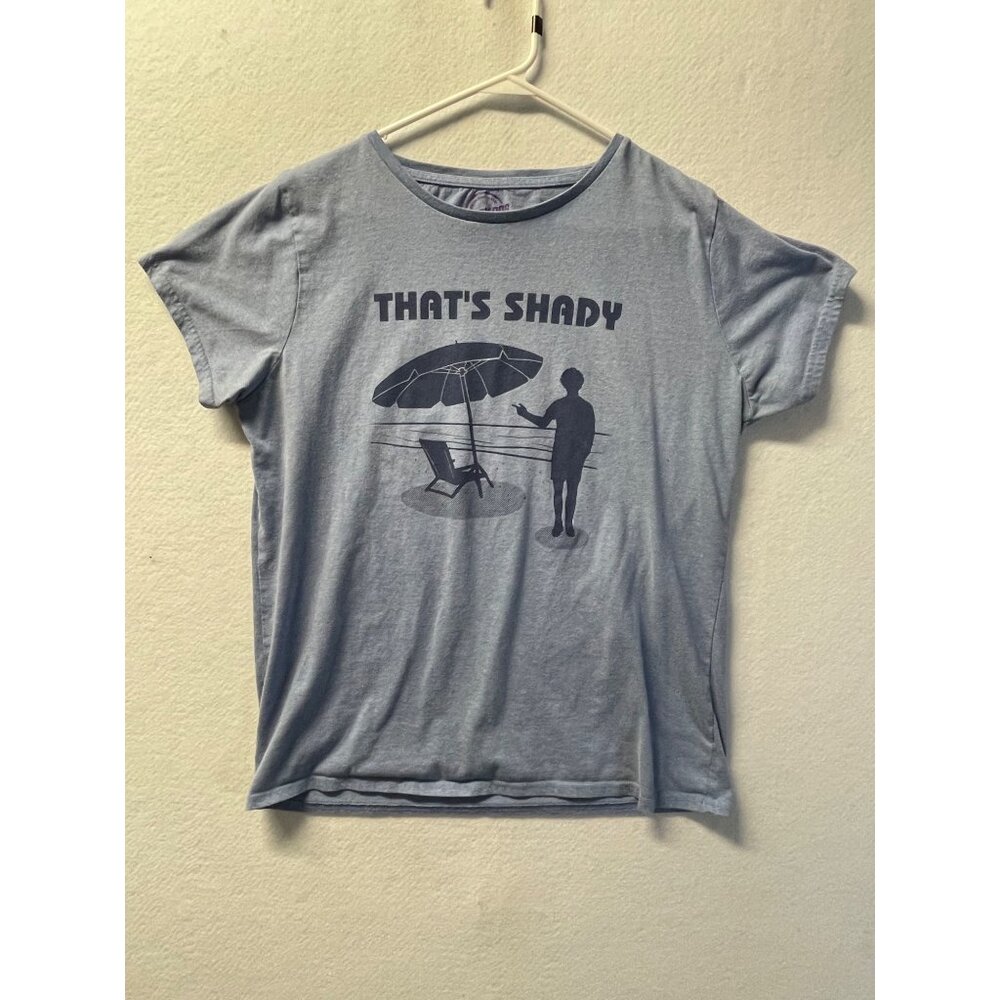 Womens Crazy Dog T-Shirts That's Shady Tshirt Funny Beach Vacation Umbrella Tee
